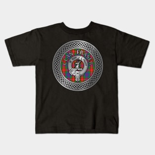 Clan Fraser Crest & Tartan Knot Kids T-Shirt